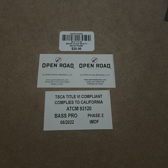 NWT Open Road Bass Pro Bear Americana wall art - Picture 3 of 5